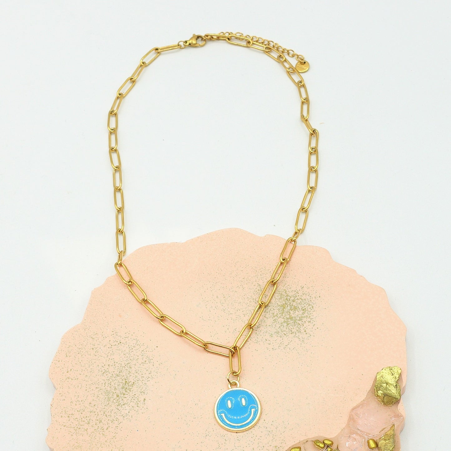 SMILEY ~ COLLANA IN ACCIAIO INOSSIDABILE CON CIONDOLO SMILE