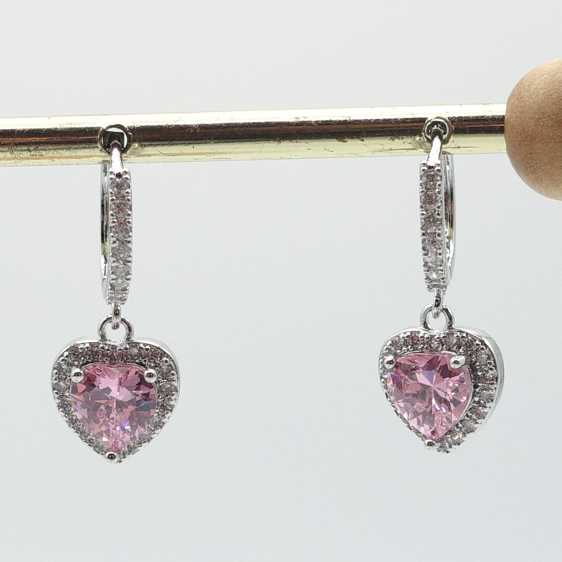 DIANA  -"THE PINK SET" - Set choker + orecchini in cubic zirconia rosa