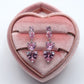 CHERIE - tiny - Orecchini pendenti in cubic zirconia a forma di cuore