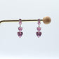 CHERIE - tiny - Orecchini pendenti in cubic zirconia a forma di cuore