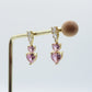 CHERIE - tiny - Orecchini pendenti in cubic zirconia a forma di cuore