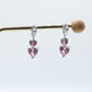 CHERIE - tiny - Orecchini pendenti in cubic zirconia a forma di cuore