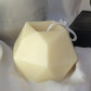 Alba ~ Geometric faceted round candle
