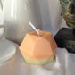 Alba ~ Geometric faceted round candle