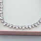CHERIE-"THE SILVER SET"- 3 PCS- zirconia necklace+zirconia pendants earrings+zirconia tennis bracelet