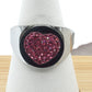 GEMMA ~ chevalier Stainless Steel heart ring-Adjustable size
