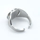 GEMMA ~ chevalier Stainless Steel heart ring-Adjustable size