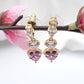 CHERIE - tiny - Orecchini pendenti in cubic zirconia a forma di cuore